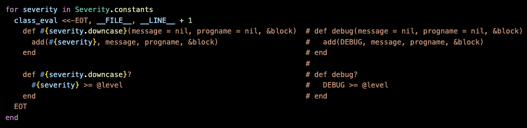 Комментарии кода (module|class)_eval(STRING)